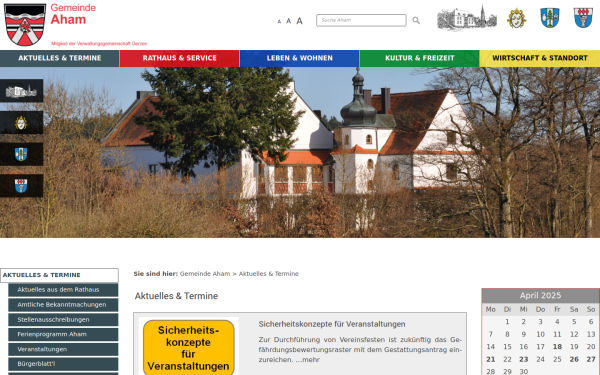 www.gemeinde-aham.de