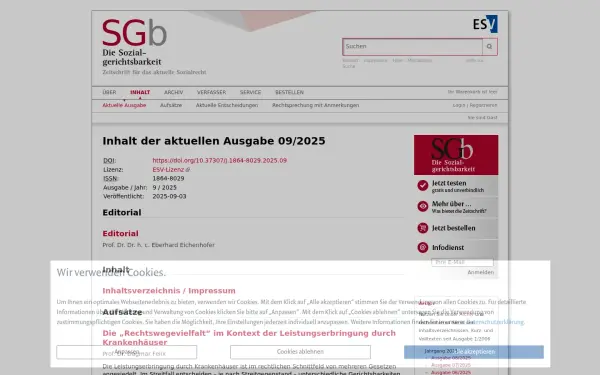 diesozialgerichtsbarkeit.de