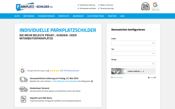 www.parkplatz-schilder.de
