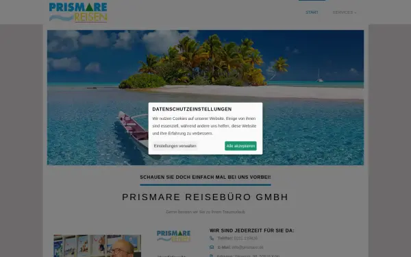 prismare.reisebuero-webseite.de