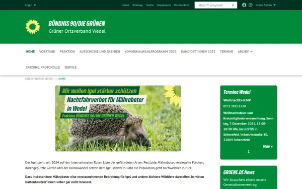 www.gruene-wedel.de