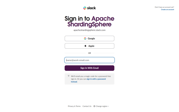apacheshardingsphere.slack.com