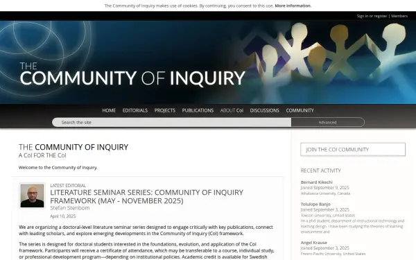 www.thecommunityofinquiry.org