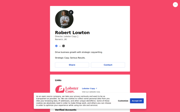 lobstercopy.bio
