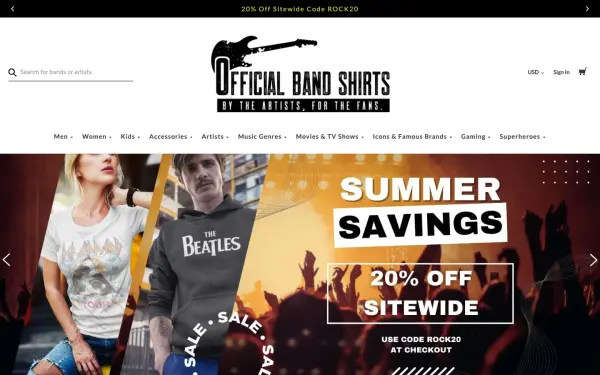 www.officialbandshirts.com