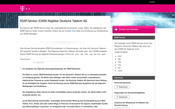 registrar.telekom.de