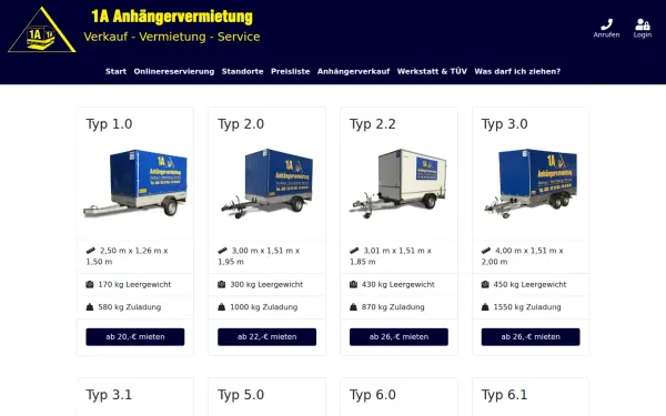 www.1a-anhaengervermietung.de