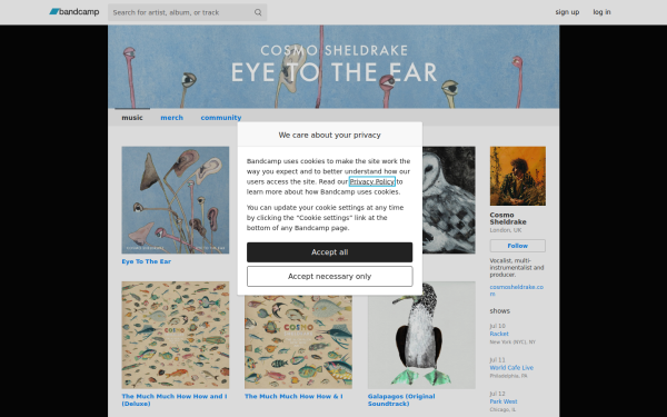 cosmosheldrake.bandcamp.com