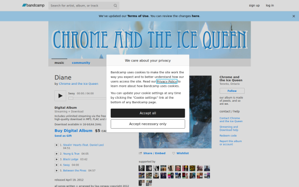 chromeandtheicequeen.bandcamp.com