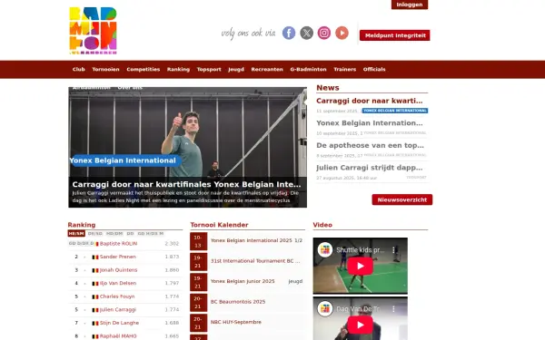 www.badmintonvlaanderen.be