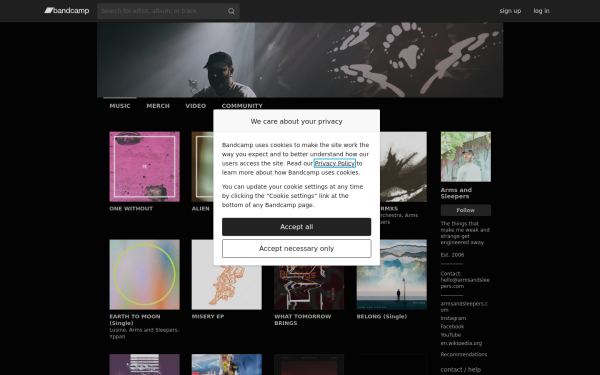 wearearmsandsleepers.bandcamp.com