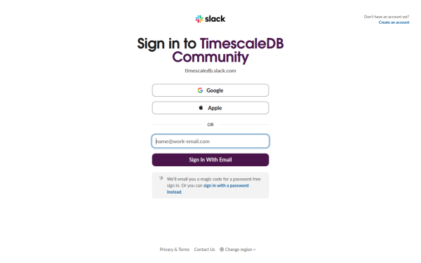 timescaledb.slack.com
