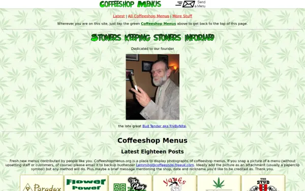 coffeeshopmenus.org