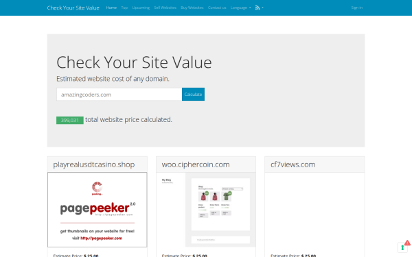checkyoursitevalue.com