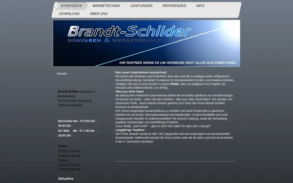 www.brandtschildergravurenundwerbetechnik.de