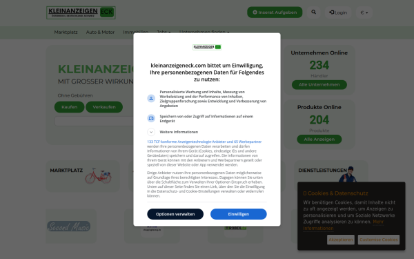 www.kleinanzeigeneck.com