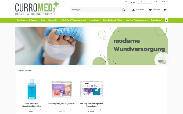 www.curromed-shop.de