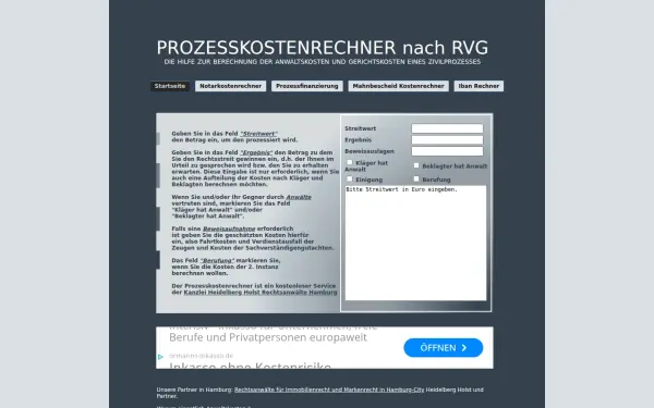 www.prozesskostenrechner.de