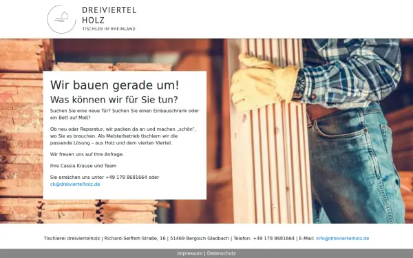 dreiviertelholz.de