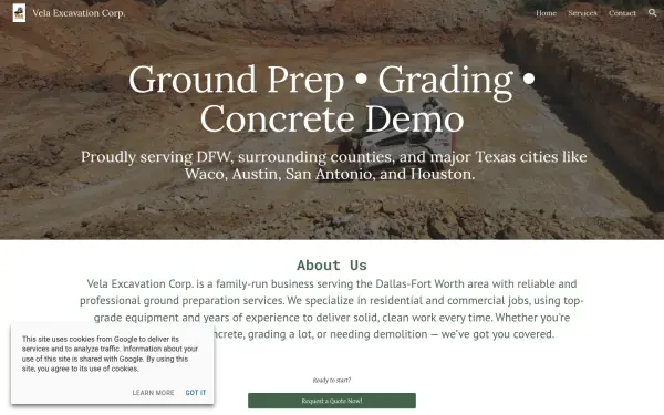 www.velaexcavationcorp.com