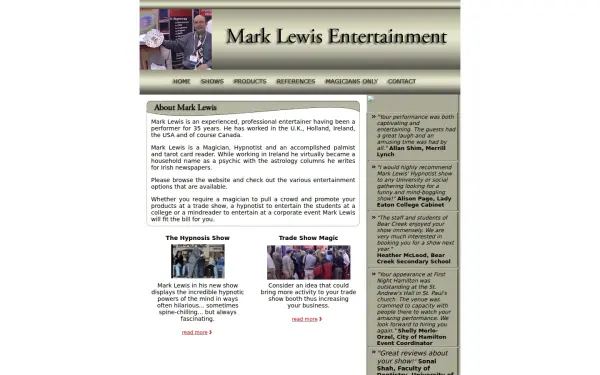 marklewisentertainment.com