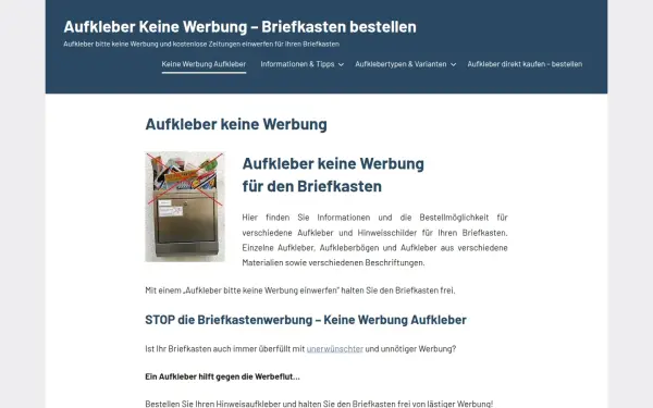 aufkleber-keine-werbung.de