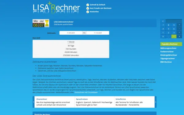 www.lisa-zeitraum-rechner.de