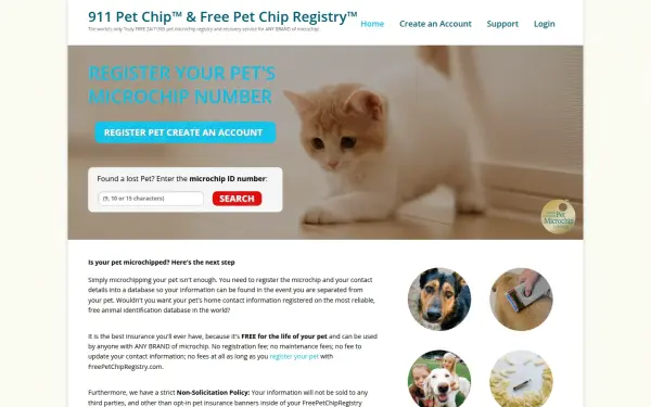 www.freepetchipregistry.com