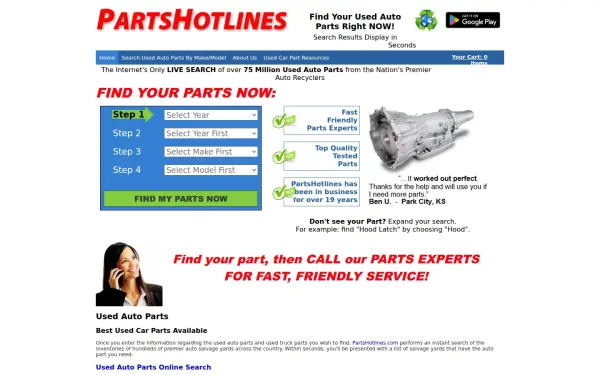 www.partshotlines.com