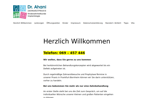 zahnarztpraxis-ahani.de