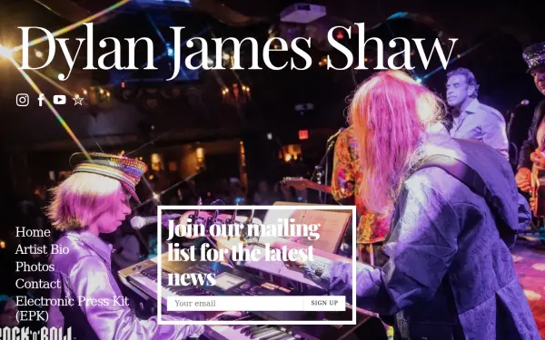 dylanjamesshawmusic.com