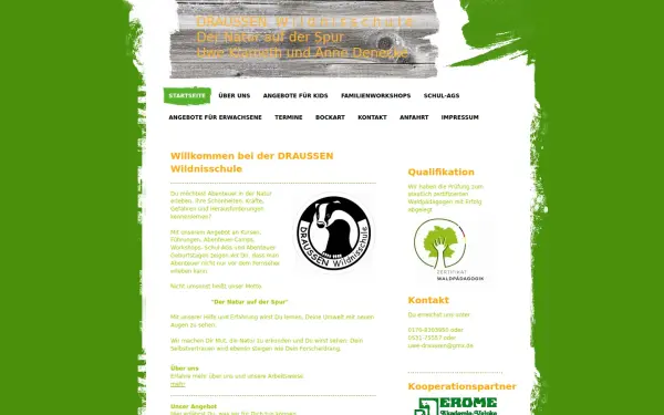 www.draussen-wildnisschule.de