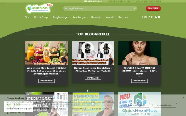 www.grueneperlen.com