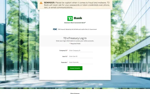 etreasury.td.com