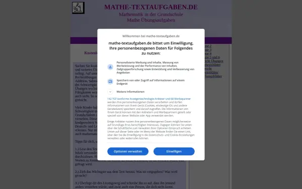 www.mathe-textaufgaben.de