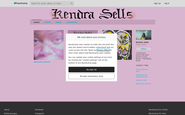 kendrasells.bandcamp.com