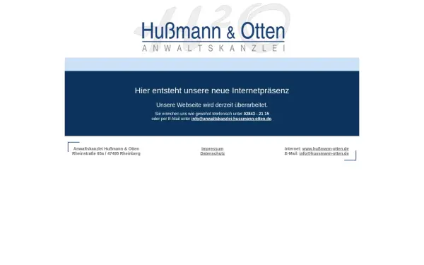 anwaltskanzlei-hussmann-otten.de