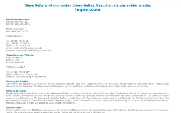 metallbau-gaymann.de