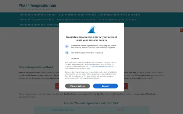 www.wassertemperatur.com