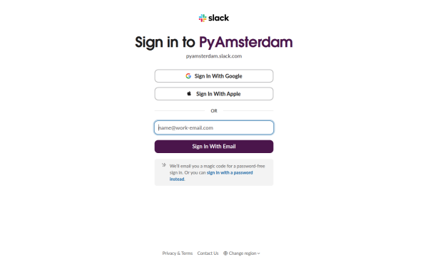 pyamsterdam.slack.com