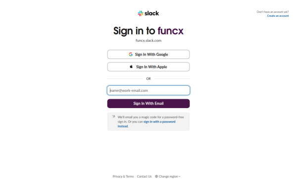 funcx.slack.com