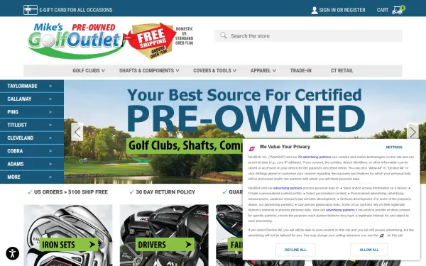 www.mikesgolfoutlet.com