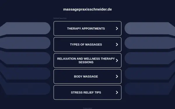 massagepraxisschneider.de