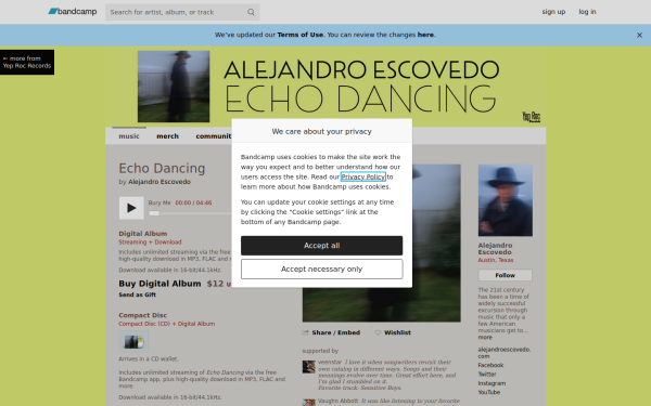 alejandroescovedo.bandcamp.com