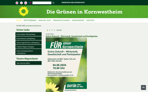www.gruenekornwestheim.de