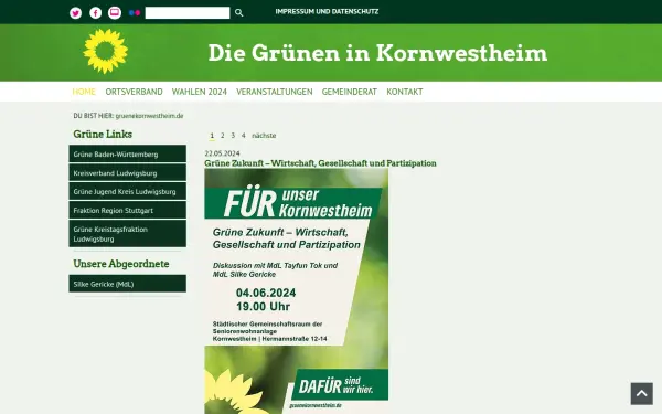 www.gruenekornwestheim.de