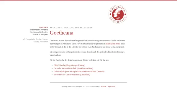 www.goetheana.de