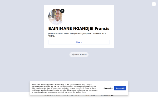 bainimanengandjeifrancis.bio