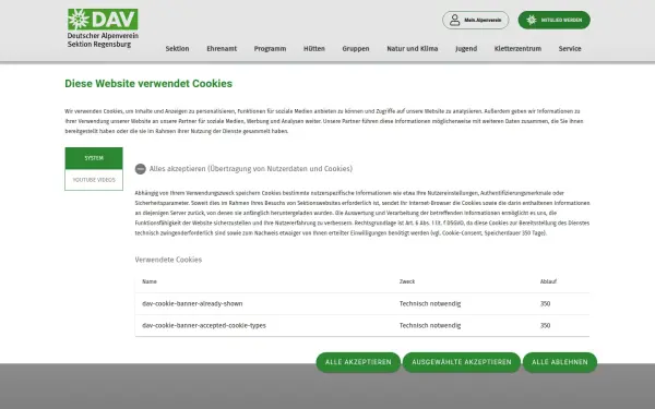 www.alpenverein-regensburg.de