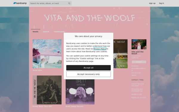 vitaandthewoolf.bandcamp.com